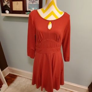 Comfy, cute Eshakti keyhole dress w/ POCKETS Lg 14